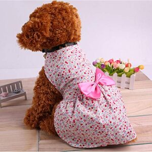 Dogs Clothes for Large Dogs Girls Dress Bow Cat Bottoming Puppy Dress Shirt Tie Pet Clothes Shirt Summer Dog Coat for Small Dogs Girl Dresses