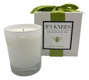 fresh bamboo1-wick naturally scented candle by b's knees