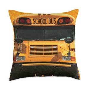school bus driver appreciation gifts i love being a school bus driver throw pillow, 18x18, multicolor