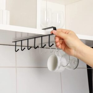 LIRUXUN 6 Hook Storage Rack Wardrobe Shelf Cup Holder Bathroom Kitchen Hanger Towel Rack (Color : D, Size : 7 * 25cm)