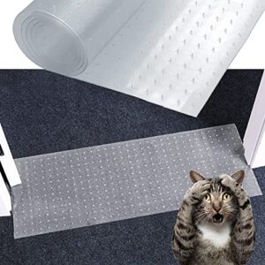 8.2ft cat carpet protector,diy non slip carpet protector for pets,heavy duty plastic carpet protector for pets,easy to cut, carpet protector stop cats from scratching carpet at doorway