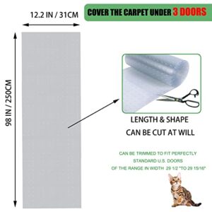 8.2Ft Cat Carpet Protector,DIY Non Slip Carpet Protector for Pets,Heavy Duty Plastic Carpet Protector for Pets,Easy to Cut, Carpet Protector Stop Cats from Scratching Carpet at Doorway