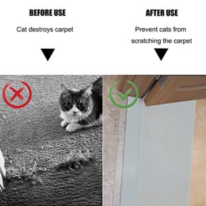 8.2Ft Cat Carpet Protector,DIY Non Slip Carpet Protector for Pets,Heavy Duty Plastic Carpet Protector for Pets,Easy to Cut, Carpet Protector Stop Cats from Scratching Carpet at Doorway