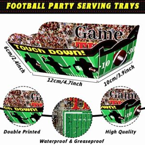 100 Pieces Football Py Supplies Football Food Paper Trays Serving Disposable and Football Deli Sheets Rugby Football Grease Resistant Liner for Football Game Day Birthday Tailgate Party Supplies