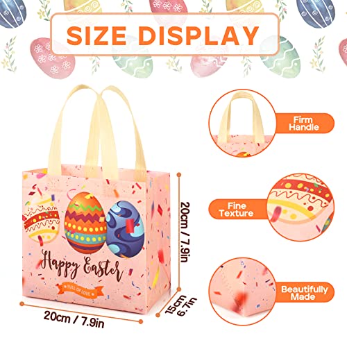 STYPOP Easter Gift Bags 18 Pack Reusable Easter Basket for Kids Non-woven Easter Bags with Handles Personalized Treat Bags Easter Bunny Egg Gnome Party Bags for Egg Hunt Games Easter Candy Bags