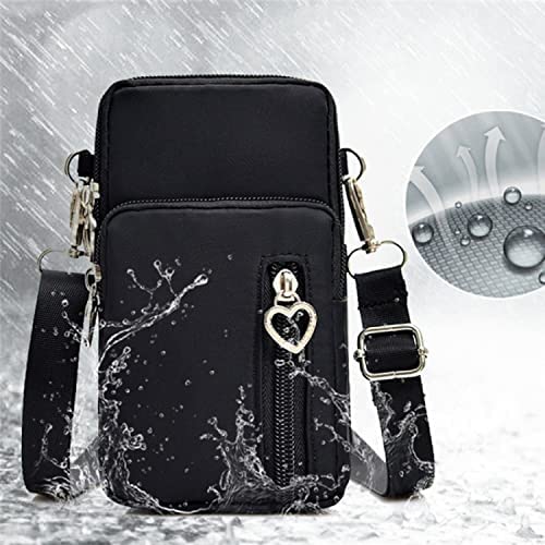 Mobile Phone Purses Bag, Cellphone Crossbody with Shoulder Strap,Waterproof Crossbody Phone Wallet Case, Outdoor Sweat-Proof Running Armbag, Crossbody Bag Gym Fitness Cell Phone Key Holder