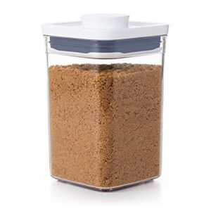 OXO Good Grips POP Container Accessories 3-Piece Scoop Set & Good Grips POP Container - Airtight Food Storage - 1.1 Qt for Brown Sugar and More,Transparent