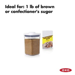 OXO Good Grips POP Container Accessories 3-Piece Scoop Set & Good Grips POP Container - Airtight Food Storage - 1.1 Qt for Brown Sugar and More,Transparent