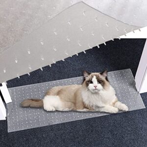 8.2ft cat carpet protector,cat carpet protector for doorway,diy non slip carpet protector for pets,easy to cut, carpet protector stop cats from scratching carpet at doorway
