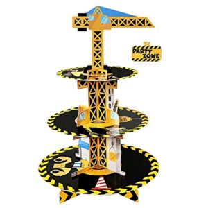 3 tier construction birthday cupcake stand construction birthday party supplies for construction baby shower dump truck party decorations