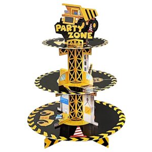 3 tier construction birthday cupcake stand construction birthday party supplies for construction baby shower dump truck party decorations