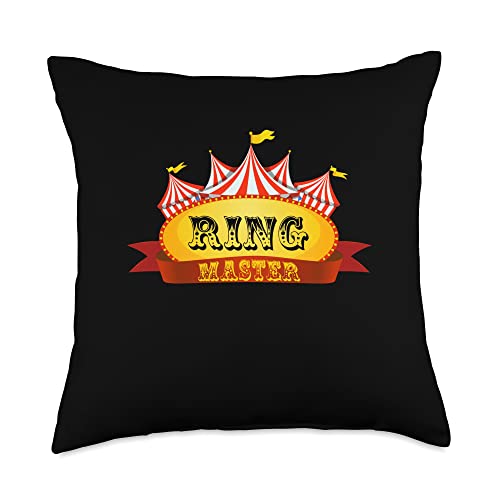 Fun Circus Costume Themed Gift & Accessories Funny Ringmaster Circus Staff Gifts Throw Pillow, 18x18, Multicolor