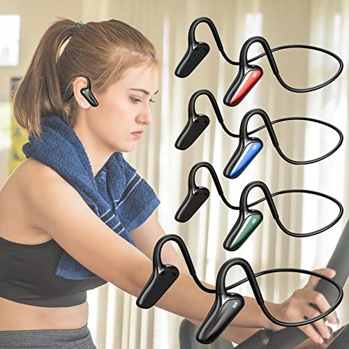 MUDUH Bone Conduction Headsets Bluetooth 5.0 Wireless Earphone, Noise Cancelling, Built in Microphone, IPX5 Waterproof, Ergonomic Sports Headphones for Running Cycling Yoga Hiking