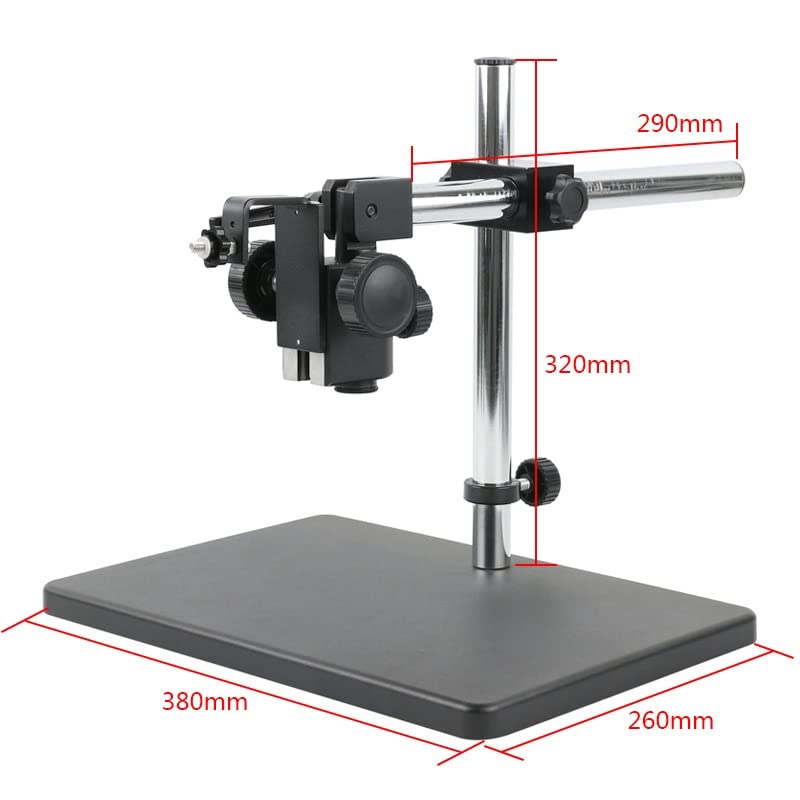 LIRUXUN 1/4 M6 Install Screw 25mm Adjustable Video Microscope Camera Stand Holder Gear Focusing Support Accessories