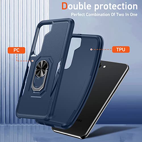 Oneagle for Samsung Galaxy S23+ Plus Case[6 in 1], Samsung S23+ Plus Shockproof Phone Case 5G with [360° Rotatable Kickstand Ring][2X Lens Protectors & 2X Screen Protectors] 6.6 inch