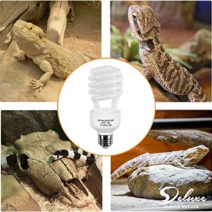 Simple Deluxe Reptile Fluorescent Light 26W UVB 10.0 Compact Aluminum Reflector 5.5'' Light Clamp Lamp Fixture for Rainforest/Desert Type Reptiles 4 Pack