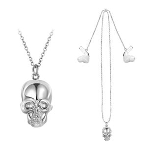 miterv anti-lost straps for airpods,slide adjustable skull necklace for airpods pro/3/2/1