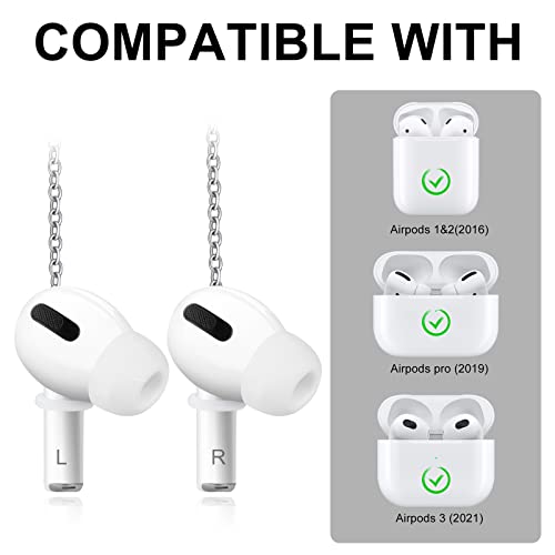 MITERV Anti-Lost Straps for AirPods,Slide Adjustable Skull Necklace for Airpods Pro/3/2/1
