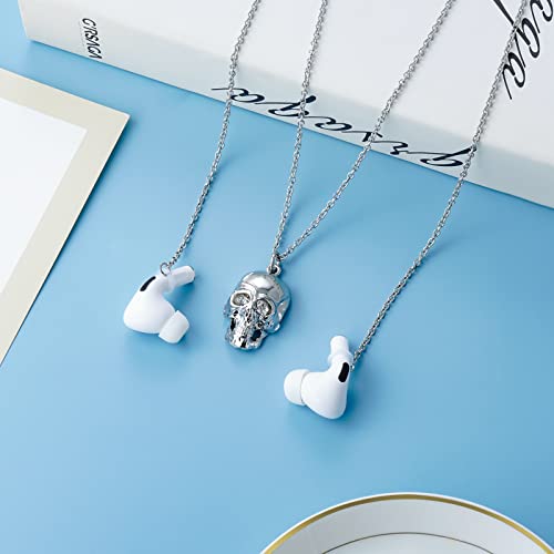 MITERV Anti-Lost Straps for AirPods,Slide Adjustable Skull Necklace for Airpods Pro/3/2/1