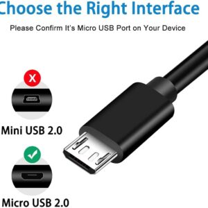 Micro USB Charging Cable Cord Compatible with Bose QuietComfort 20 QC20 QC35 QC25 & Soundlink Around-Ear Wireless Headphones Power Charger Cord - 25cm