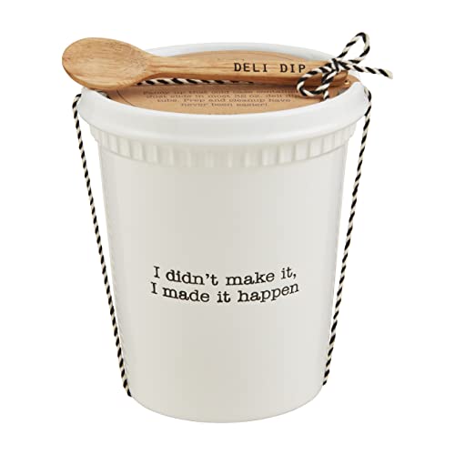 Mud Pie Lg Store Bought Container Set, 32 oz | Spoon 5", Large