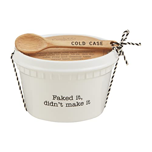 Mud Pie Med Store Bought Container Set, 16 oz | Spoon 5", Medium