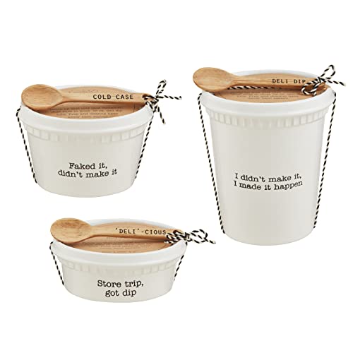 Mud Pie Med Store Bought Container Set, 16 oz | Spoon 5", Medium