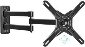 home vision full motion tv monitor wall mount extend up to 21.9", ball joint 360° rotation swivel tilt tv mount for most 17-42inch 4k led lcd flat curved screen tv, max vesa 200x200mm