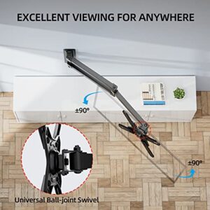 HOME VISION Full Motion TV Monitor Wall Mount Extend up to 21.9", Ball Joint 360° Rotation Swivel Tilt TV Mount for Most 17-42inch 4K LED LCD Flat Curved Screen TV, Max VESA 200x200mm