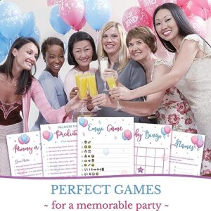 Gender Reveal Party Games - 5 Activities for 25 Guests - Double Sided Games