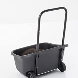 MAZE 48 Gallon Geared Two Compartment Compost Tumbler and MAZE Compost Cart