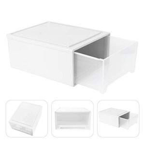 Alipis 1pc box Stacking for Bathroom Simple Visible Underwear Fabrics Holder Desktop and Plastic Drawer Bins L Front Large Capacity Hardware Sundries Chest Cabinet Drawer-type