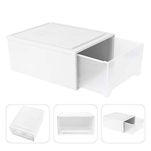 Alipis 1pc box Stacking for Bathroom Simple Visible Underwear Fabrics Holder Desktop and Plastic Drawer Bins L Front Large Capacity Hardware Sundries Chest Cabinet Drawer-type