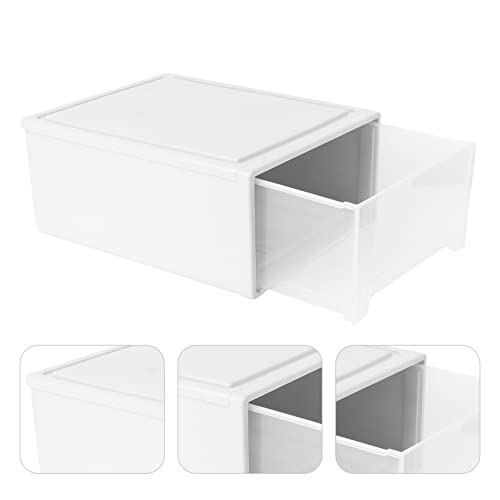 Alipis 1pc box Stacking for Bathroom Simple Visible Underwear Fabrics Holder Desktop and Plastic Drawer Bins L Front Large Capacity Hardware Sundries Chest Cabinet Drawer-type