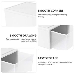 Alipis 1pc box Stacking for Bathroom Simple Visible Underwear Fabrics Holder Desktop and Plastic Drawer Bins L Front Large Capacity Hardware Sundries Chest Cabinet Drawer-type