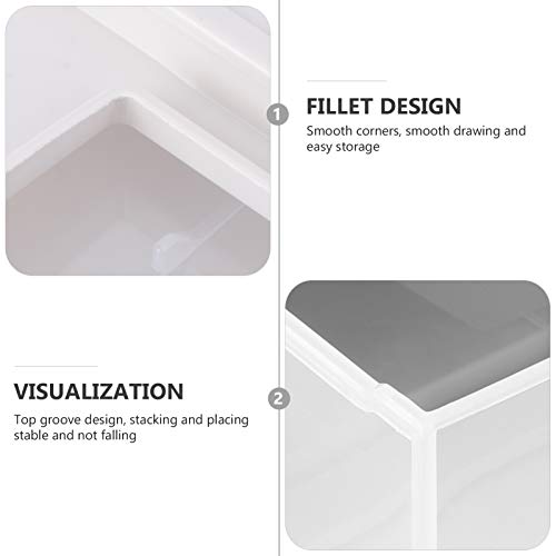 Alipis 1pc box Stacking for Bathroom Simple Visible Underwear Fabrics Holder Desktop and Plastic Drawer Bins L Front Large Capacity Hardware Sundries Chest Cabinet Drawer-type