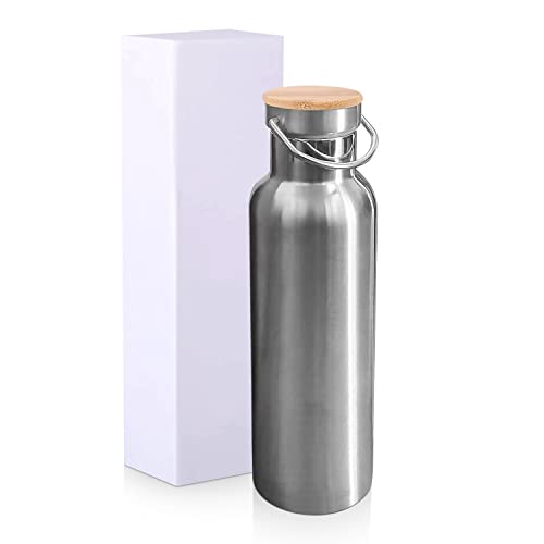 SXSTORE Metal Water Bottle - Water Bottle Steel - Insulated Water Bottles 24oz - Stainless Steel Bottle - Bottle Water for Bike - Small Stainless Steel Water Bottle - Dishwasher Safe Steel Bottle.