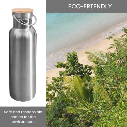 SXSTORE Metal Water Bottle - Water Bottle Steel - Insulated Water Bottles 24oz - Stainless Steel Bottle - Bottle Water for Bike - Small Stainless Steel Water Bottle - Dishwasher Safe Steel Bottle.