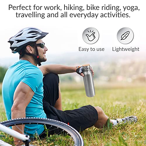 SXSTORE Metal Water Bottle - Water Bottle Steel - Insulated Water Bottles 24oz - Stainless Steel Bottle - Bottle Water for Bike - Small Stainless Steel Water Bottle - Dishwasher Safe Steel Bottle.