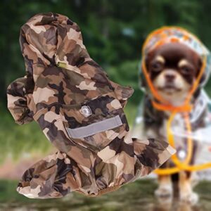 Gazechimp Dog Raincoat with Reflective Strap Rainproof Pet Rain Coat Jacket Clothes Outdoor, S