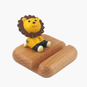 cute cell phone stand, wood animal phone stand, cell phone holder for desk decoration universal （elephant）
