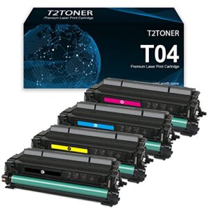 t04 remanufactured toner cartridge black cyan magenta yellow replacement for canon c475if iii c475ifz iii dx c477if c477ifz c478if c478ifz c568if c568ifz printer.