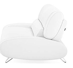 Zuri Furniture Modern Aspen White Microfiber Leather Sofa