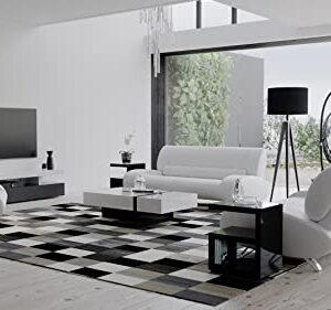 Zuri Furniture Modern Aspen White Microfiber Leather Sofa