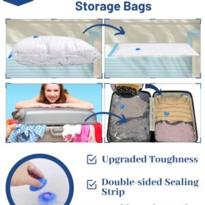 Enoryoau's 2023 Newest Vacuum Storage Bags Set : 10-Pack Vacuum Seal Bags with Electric Pump - making it the ultimate space saver for clothes, bedding, closet organization, home storage & travel essentials