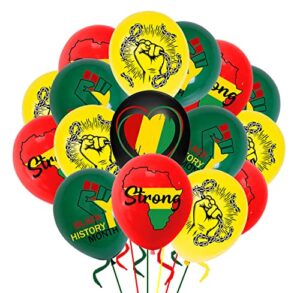 black history month balloons party decoration african american fist february holiday latex balloons black history month latex balloons decorations(32pcs)