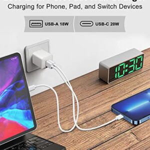 2 Pack USB C Wall Charger, PLSFLICK 20W Dual Port Power Delivery Fast Type C Charging Block Plug Adapter for iPhone 14 13 12 Pro Max Mini XR XS SE, Ipad, Airpods, Samsung Galaxy(White)