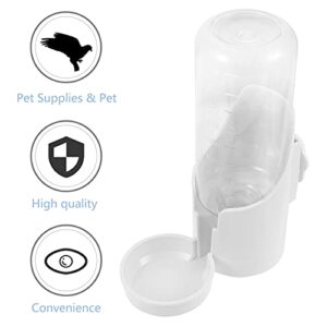 generic Waterer Cockatiel Cage Fountain Wire Accessories Drinker Hanging Rabbits Gravity Drinking Water Pets Love Automatic Stand Parakeets Small Bowl Dispenser Bird Parrot White in