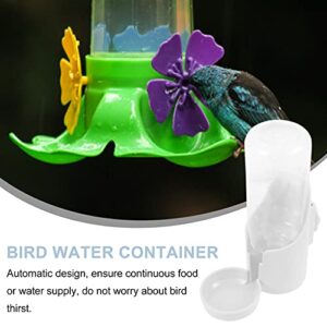 generic Waterer Cockatiel Cage Fountain Wire Accessories Drinker Hanging Rabbits Gravity Drinking Water Pets Love Automatic Stand Parakeets Small Bowl Dispenser Bird Parrot White in