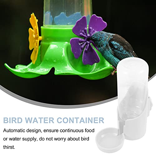 generic Waterer Cockatiel Cage Fountain Wire Accessories Drinker Hanging Rabbits Gravity Drinking Water Pets Love Automatic Stand Parakeets Small Bowl Dispenser Bird Parrot White in